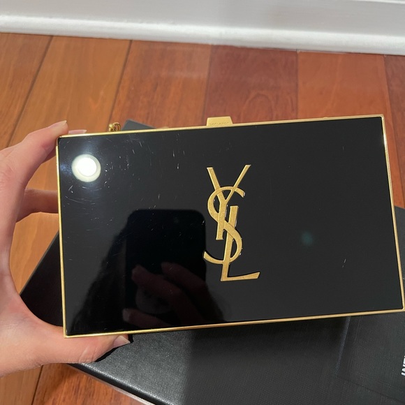 RARE Saint Laurent YSL Tuxedo Box Clutch Minaudière East West - Picture 9 of 16